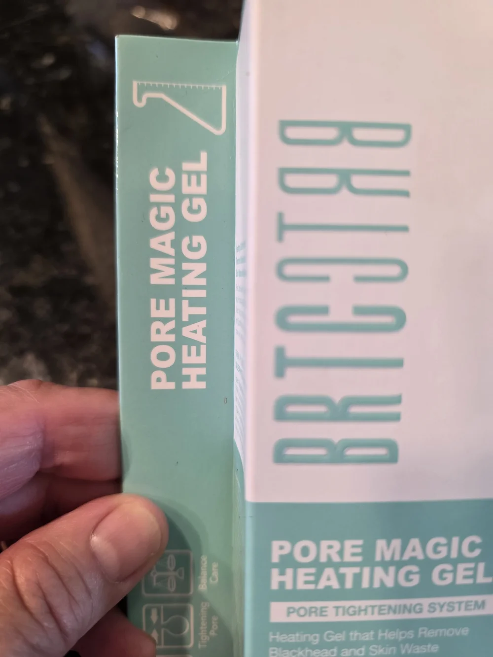 BRTO Pore Magic Heating Gel - Mint & White Packaging